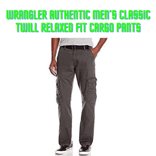 Wrangler Authentic Men's Classic Twill Relaxed Fit Cargo Pants