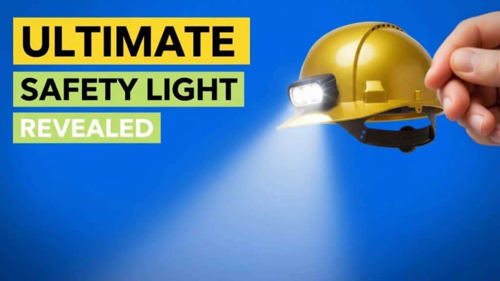 High-visibility safety helmet with integrated light, highlighting the latest safety gear innovations for construction and industrial workers.