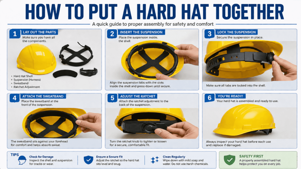 How to Put a 3m Hard Hat Together