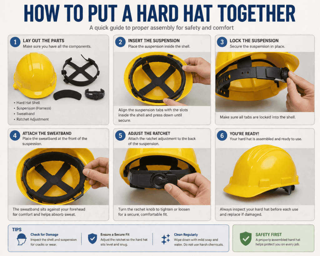 How to Put a 3m Hard Hat Together