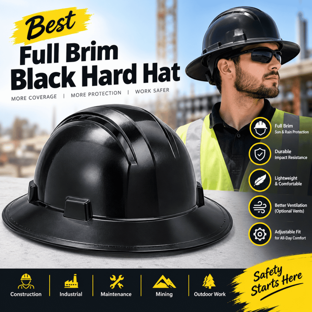 Best Full Brim Black Hard Hat